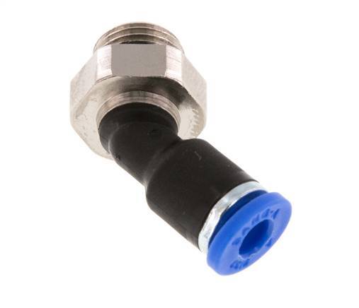 4mm x G1/8'' 45 graden L-verbinding Messing/PA 66 Insteekfitting Buitendraad NBR [2 Stuks]