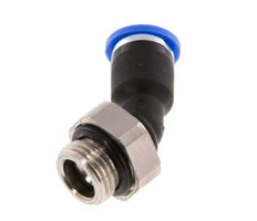 4mm x G1/8'' 45 graden L-verbinding Messing/PA 66 Insteekfitting Buitendraad NBR [2 Stuks]
