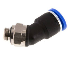 10mm x G1/8'' 45 graden L-verbinding Messing/PA 66 Insteekfitting Buitendraad NBR [2 Stuks]