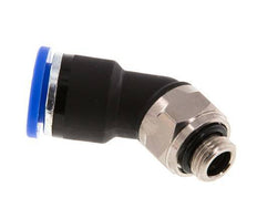 10mm x G1/8'' 45 graden L-verbinding Messing/PA 66 Insteekfitting Buitendraad NBR [2 Stuks]