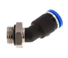 8mm x G1/4'' 45 graden L-verbinding Messing/PA 66 Insteekfitting Buitendraad NBR [2 Stuks]