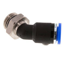 8mm x G1/4'' 45 graden L-verbinding Messing/PA 66 Insteekfitting Buitendraad NBR [2 Stuks]