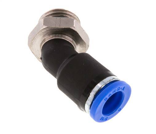 8mm x G1/4'' 45 graden L-verbinding Messing/PA 66 Insteekfitting Buitendraad NBR [2 Stuks]