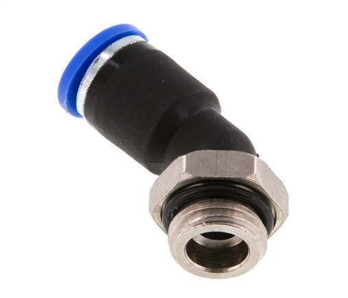 8mm x G1/4'' 45 graden L-verbinding Messing/PA 66 Insteekfitting Buitendraad NBR [2 Stuks]