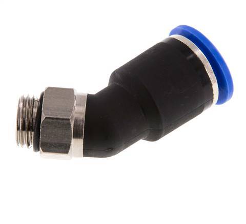 12mm x G1/4'' 45 graden L-verbinding Messing/PA 66 Insteekfitting Buitendraad NBR [2 Stuks]