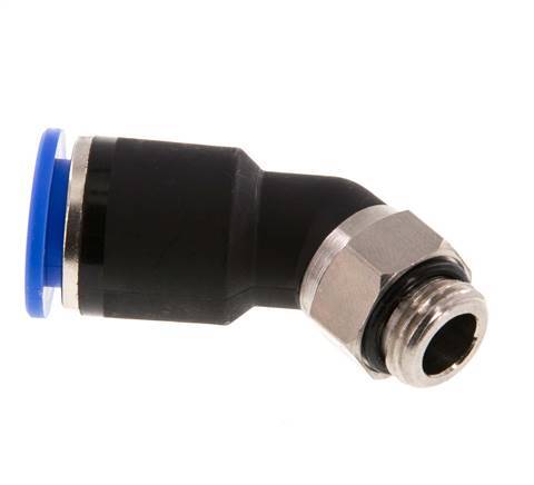 12mm x G1/4'' 45 graden L-verbinding Messing/PA 66 Insteekfitting Buitendraad NBR [2 Stuks]