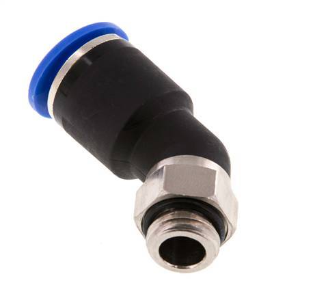 12mm x G1/4'' 45 graden L-verbinding Messing/PA 66 Insteekfitting Buitendraad NBR [2 Stuks]