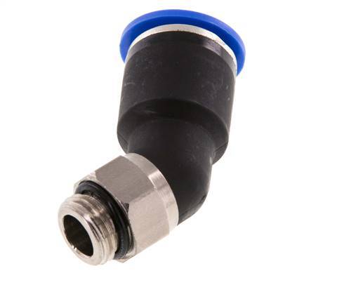 12mm x G1/4'' 45 graden L-verbinding Messing/PA 66 Insteekfitting Buitendraad NBR [2 Stuks]