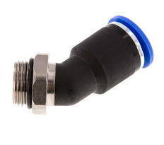 12mm x G3/8'' 45 graden L-verbinding Messing/PA 66 Insteekfitting Buitendraad NBR [2 Stuks]