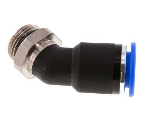 12mm x G3/8'' 45 graden L-verbinding Messing/PA 66 Insteekfitting Buitendraad NBR [2 Stuks]