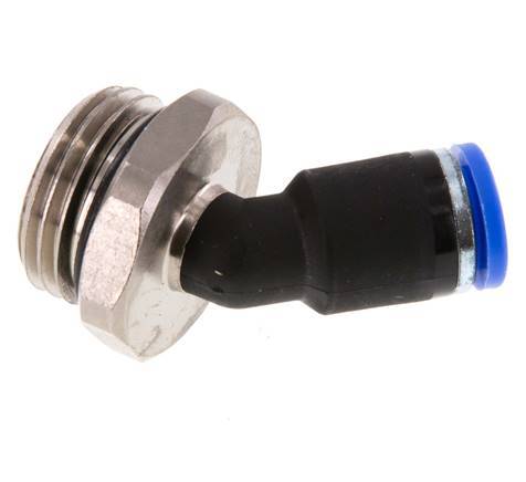 8mm x G1/2'' 45 graden L-verbinding Messing/PA 66 Insteekfitting Buitendraad NBR [2 Stuks]