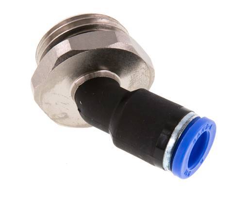 8mm x G1/2'' 45 graden L-verbinding Messing/PA 66 Insteekfitting Buitendraad NBR [2 Stuks]