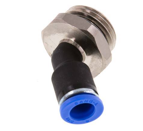 8mm x G1/2'' 45 graden L-verbinding Messing/PA 66 Insteekfitting Buitendraad NBR [2 Stuks]