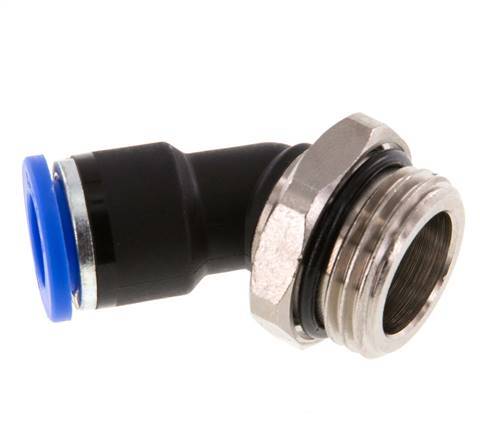10mm x G1/2'' 45 graden L-verbinding Messing/PA 66 Insteekfitting Buitendraad NBR [2 Stuks]