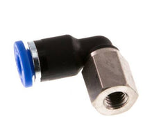 4mm x M 5 90 graden L-verbinding Messing/PA 66 Insteekfitting Binnendraad Draaibaar NBR [2 Stuks]