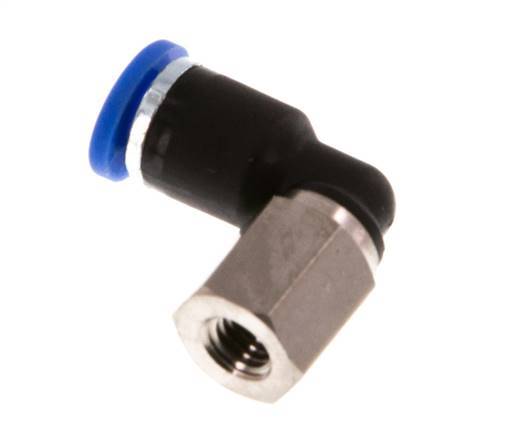 4mm x M 5 90 graden L-verbinding Messing/PA 66 Insteekfitting Binnendraad Draaibaar NBR [2 Stuks]