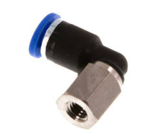 4mm x M 5 90 graden L-verbinding Messing/PA 66 Insteekfitting Binnendraad Draaibaar NBR [2 Stuks]