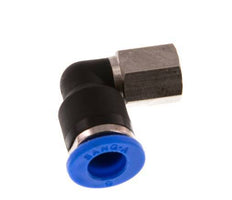 6mm x M 5 90 graden L-verbinding Messing/PA 66 Insteekfitting Binnendraad Draaibaar NBR [2 Stuks]