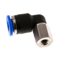 6mm x M 5 90 graden L-verbinding Messing/PA 66 Insteekfitting Binnendraad Draaibaar NBR [2 Stuks]
