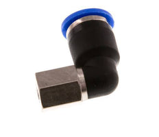 6mm x M 5 90 graden L-verbinding Messing/PA 66 Insteekfitting Binnendraad Draaibaar NBR [2 Stuks]