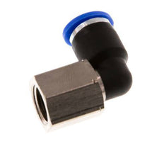 6mm x G1/8'' 90deg Elbow Push-in Fitting with Female Threads Brass/PA 66 NBR Rotatable [2 Pieces]