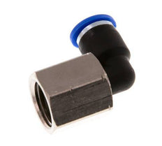 6mm x G1/4'' 90deg Elbow Push-in Fitting with Female Threads Brass/PA 66 NBR Rotatable [2 Pieces]