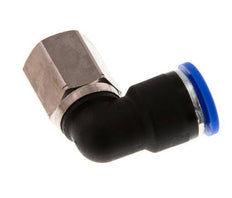 10mm x G1/4'' 90deg Elbow Push-in Fitting with Female Threads Brass/PA 66 NBR Rotatable [2 Pieces]