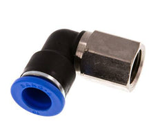 10mm x G1/4'' 90 graden L-verbinding Messing/PA 66 Insteekfitting Binnendraad Draaibaar NBR [2 Stuks]