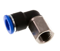 10mm x G1/4'' 90 graden L-verbinding Messing/PA 66 Insteekfitting Binnendraad Draaibaar NBR [2 Stuks]
