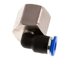 6mm x G3/8'' 90 graden L-verbinding Messing/PA 66 Insteekfitting Binnendraad Draaibaar NBR [2 Stuks]