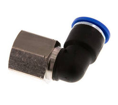 10mm x G3/8'' 90deg Elbow Push-in Fitting with Female Threads Brass/PA 66 NBR Rotatable [2 Pieces]