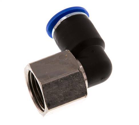 12mm x G1/2'' 90 graden L-verbinding Messing/PA 66 Insteekfitting Binnendraad Draaibaar NBR