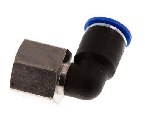 12mm x G1/2'' 90 graden L-verbinding Messing/PA 66 Insteekfitting Binnendraad Draaibaar NBR