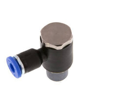 4mm x R1/8'' 90 graden L-vorm Messing/PA 66 Insteekfitting Buitendraad Draaibaar NBR [2 Stuks]