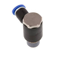 4mm x R1/8'' 90 graden L-vorm Messing/PA 66 Insteekfitting Buitendraad Draaibaar NBR [2 Stuks]