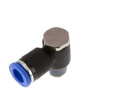 8mm x R1/8'' 90 graden L-vorm Messing/PA 66 Insteekfitting Buitendraad Draaibaar NBR [2 Stuks]