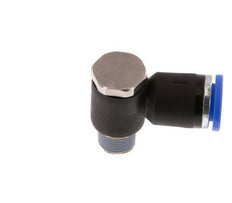 8mm x R1/8'' 90 graden L-vorm Messing/PA 66 Insteekfitting Buitendraad Draaibaar NBR [2 Stuks]