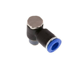 8mm x R1/8'' 90 graden L-vorm Messing/PA 66 Insteekfitting Buitendraad Draaibaar NBR [2 Stuks]