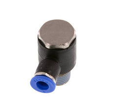 6mm x R1/4'' 90 graden L-vorm Messing/PA 66 Insteekfitting Buitendraad Draaibaar NBR [2 Stuks]