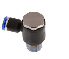 6mm x R1/4'' 90 graden L-vorm Messing/PA 66 Insteekfitting Buitendraad Draaibaar NBR [2 Stuks]