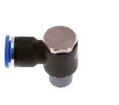 10mm x R1/4'' 90 graden L-vorm Messing/PA 66 Insteekfitting Buitendraad Draaibaar NBR [2 Stuks]