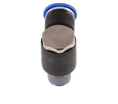 10mm x R1/4'' 90 graden L-vorm Messing/PA 66 Insteekfitting Buitendraad Draaibaar NBR [2 Stuks]