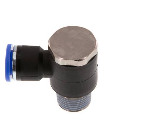 10mm x R3/8'' 90 graden L-vorm Messing/PA 66 Insteekfitting Buitendraad Draaibaar NBR