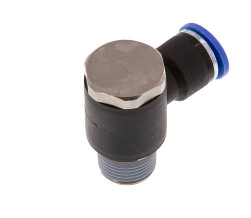10mm x R3/8'' 90 graden L-vorm Messing/PA 66 Insteekfitting Buitendraad Draaibaar NBR