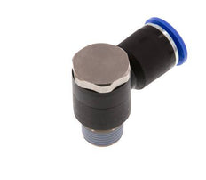 12mm x R3/8'' 90 graden L-vorm Messing/PA 66 Insteekfitting Buitendraad Draaibaar NBR
