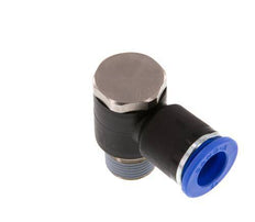 12mm x R3/8'' 90 graden L-vorm Messing/PA 66 Insteekfitting Buitendraad Draaibaar NBR