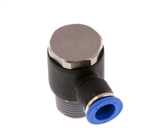 10mm x R1/2'' 90 graden L-vorm Messing/PA 66 Insteekfitting Buitendraad Draaibaar NBR