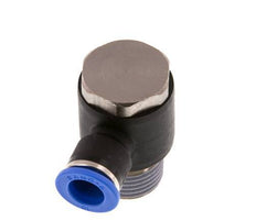 10mm x R1/2'' 90 graden L-vorm Messing/PA 66 Insteekfitting Buitendraad Draaibaar NBR