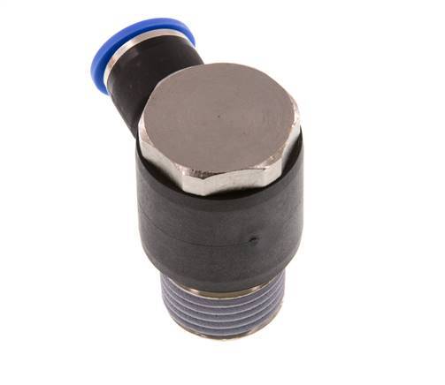 10mm x R1/2'' 90 graden L-vorm Messing/PA 66 Insteekfitting Buitendraad Draaibaar NBR