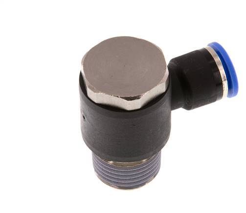 10mm x R1/2'' 90 graden L-vorm Messing/PA 66 Insteekfitting Buitendraad Draaibaar NBR